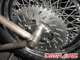 Rear wheel centered to line up sprockets